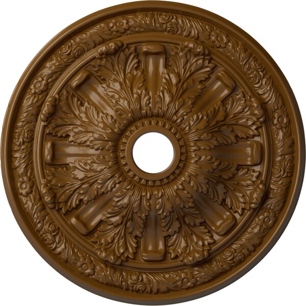 Ekena Millwork Flagstone Ceiling Medallion (Fits Canopies up to 3 7/8"), 30"OD x 3 7/8"ID x 3 1/4"P, Smokey Topaz CM30FLSTF - main